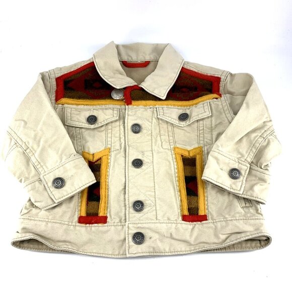 Baby Gap Jacket Indian Head Nickel Blanket 2-3T 100% Cotton - Picture 1 of 7